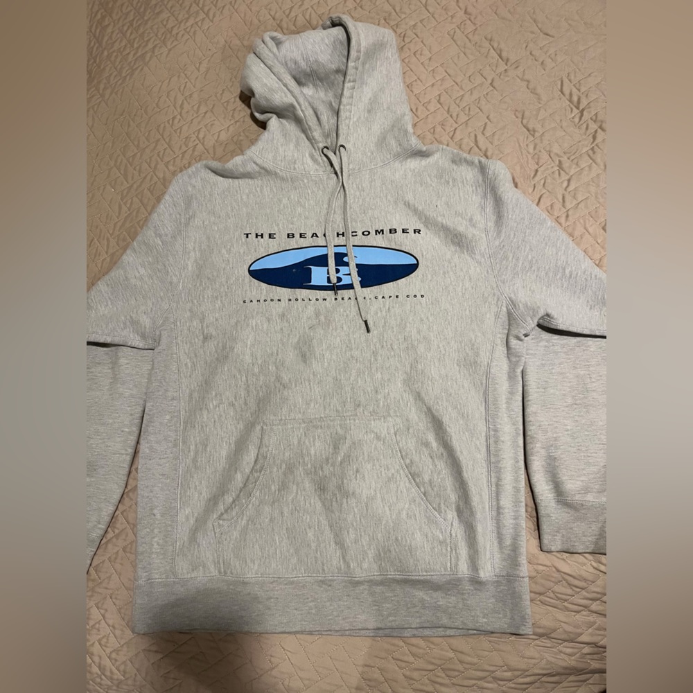 XL grey mens cape cod beachcomber hoodie